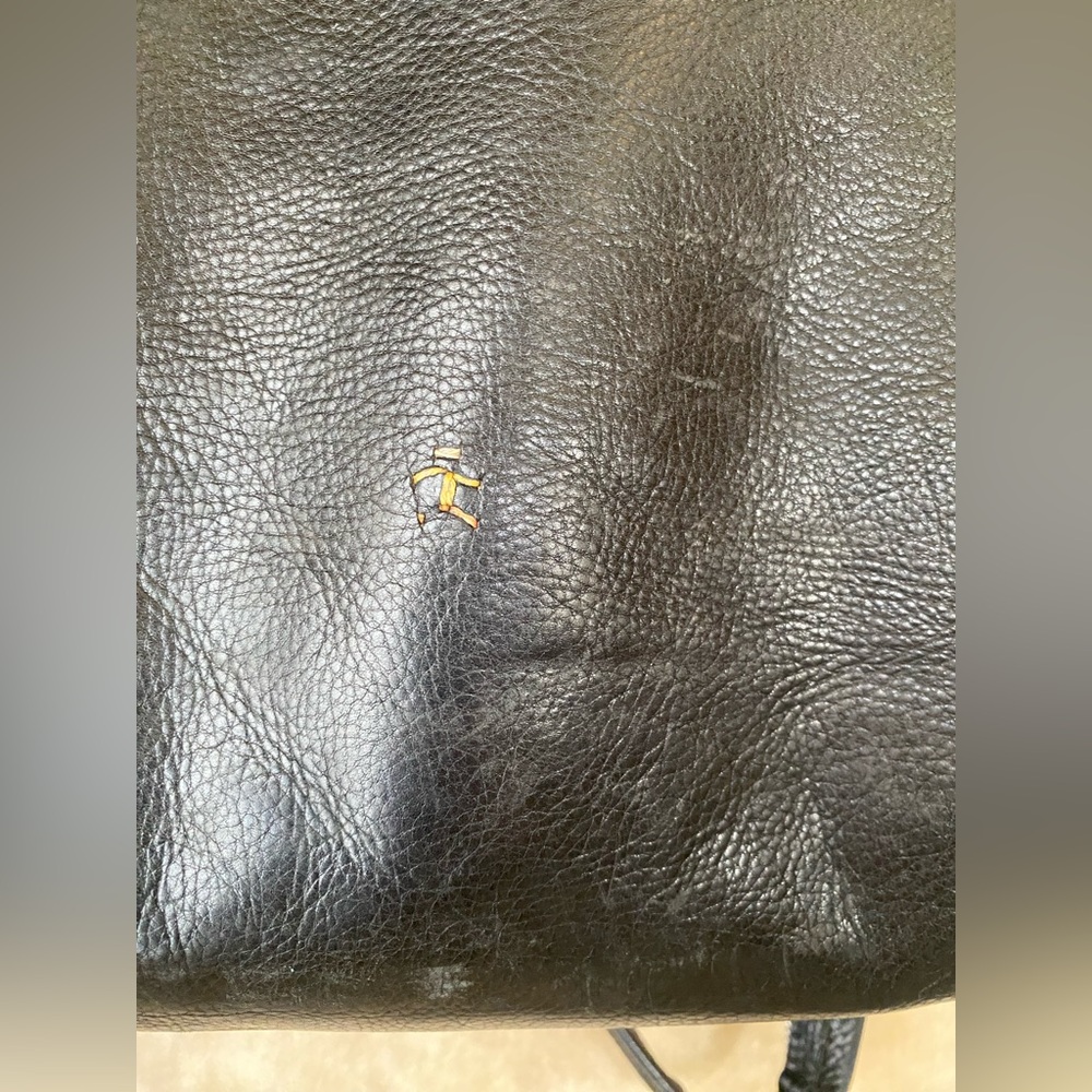 Henry Beguelin Buttery Black Leather Backpack Vintage Zipper Strap Unique Rare - Picture 2 of 9